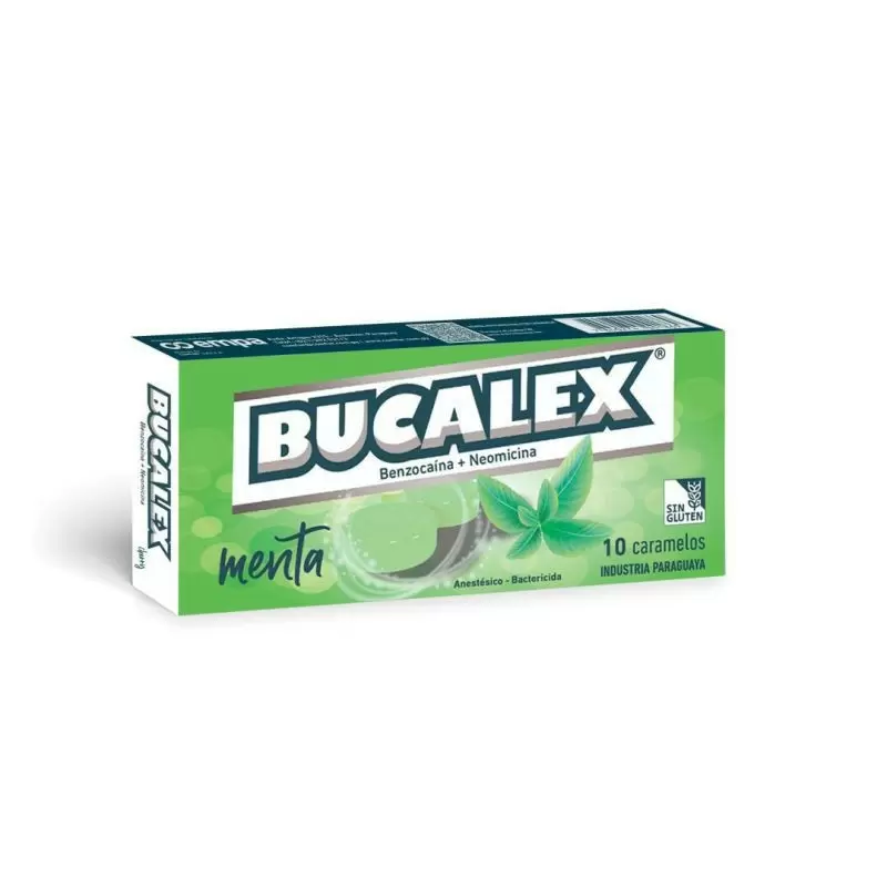 BUCALEX MENTA CAJA X 10 CARAMELOS