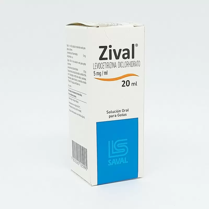 Comprar ZIVAL GOTAS 5MG FCO X 20 ML Con Descuento de 20% en Farmacia y Perfumería Catedral