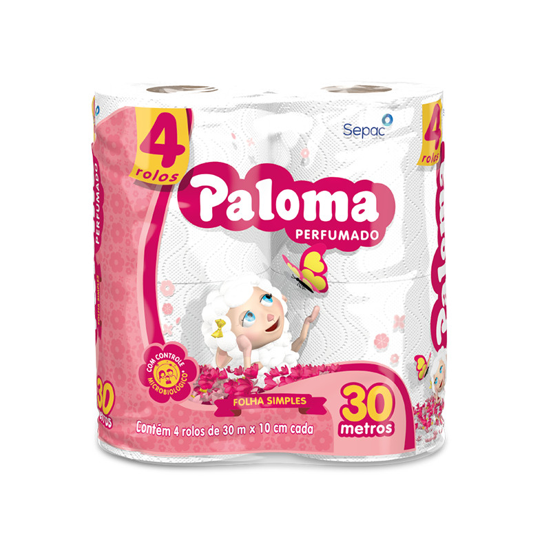  PALOMA 838252 PAPEL HIGIENICO PERFUMADO Paq x 4 Unid