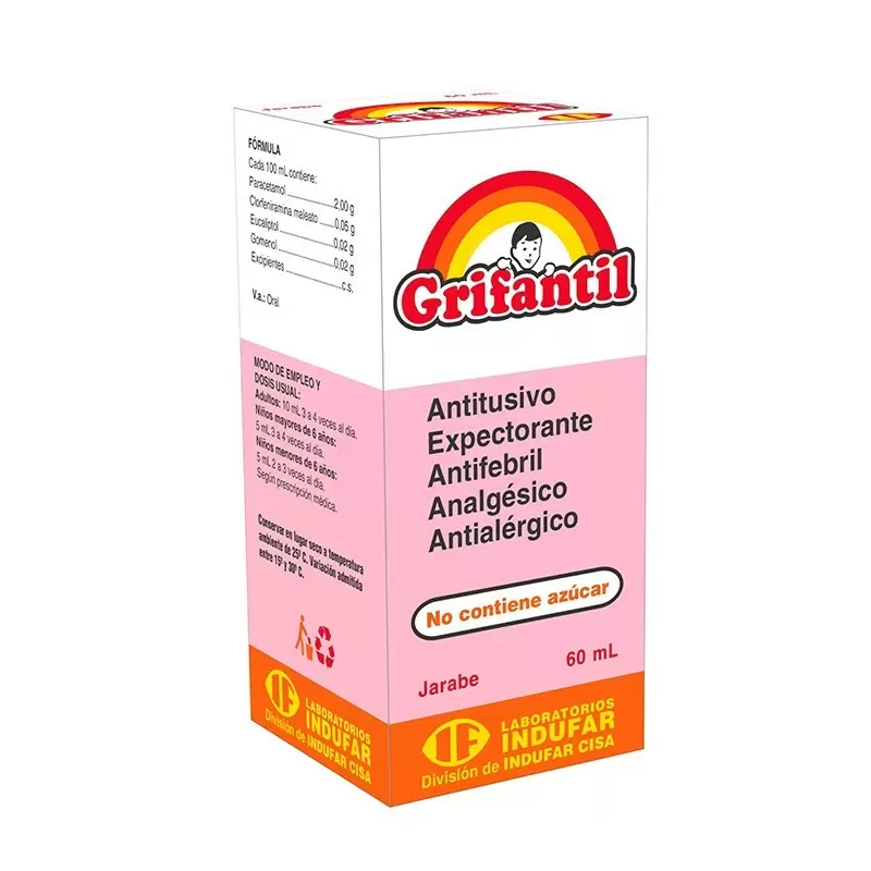 Comprar GRIFANTIL JARABE FCO X 60 ML Con Descuento de 20% en Farmacia y Perfumería Catedral