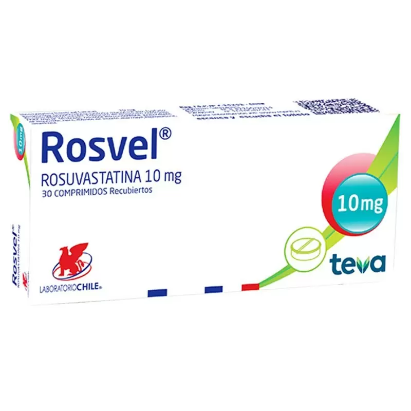  ROSVEL 10 MG CAJA X 30 COMP REC