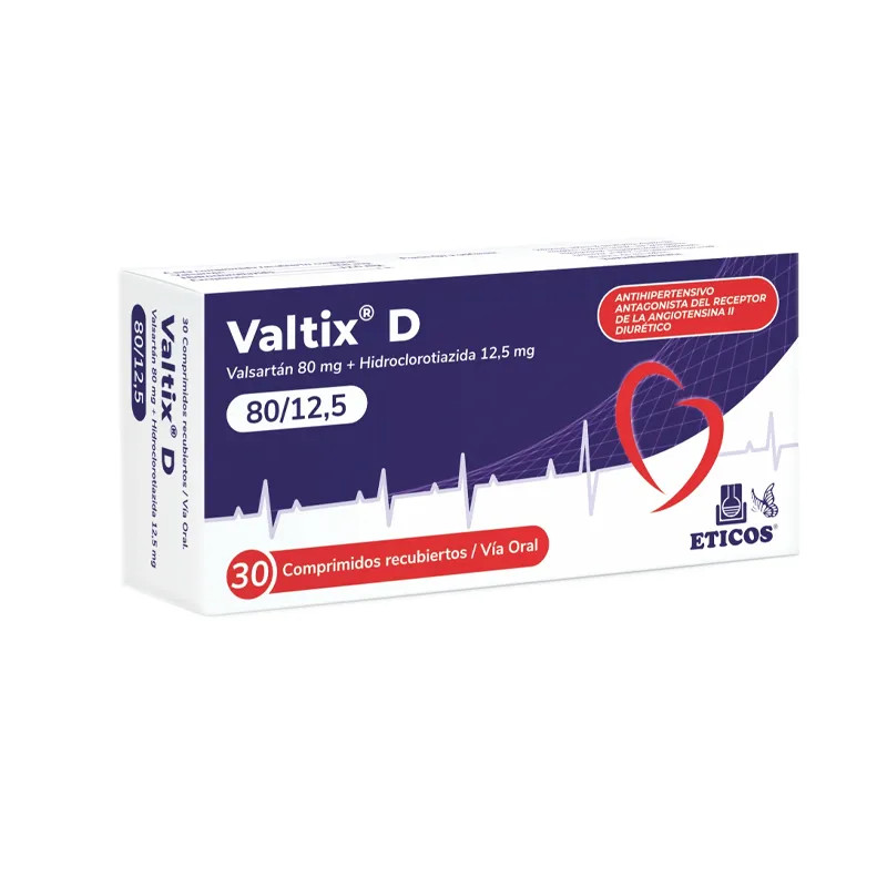  VALTIX D 80 /12,5 CAJA X 30 COMPRIMIDOS RECUBIERTOS