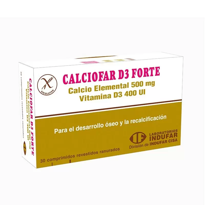 Comprar CALCIOFAR D3 FORTE CAJA X 30 COMP Con Descuento de 20% en Farmacia y Perfumería Catedral