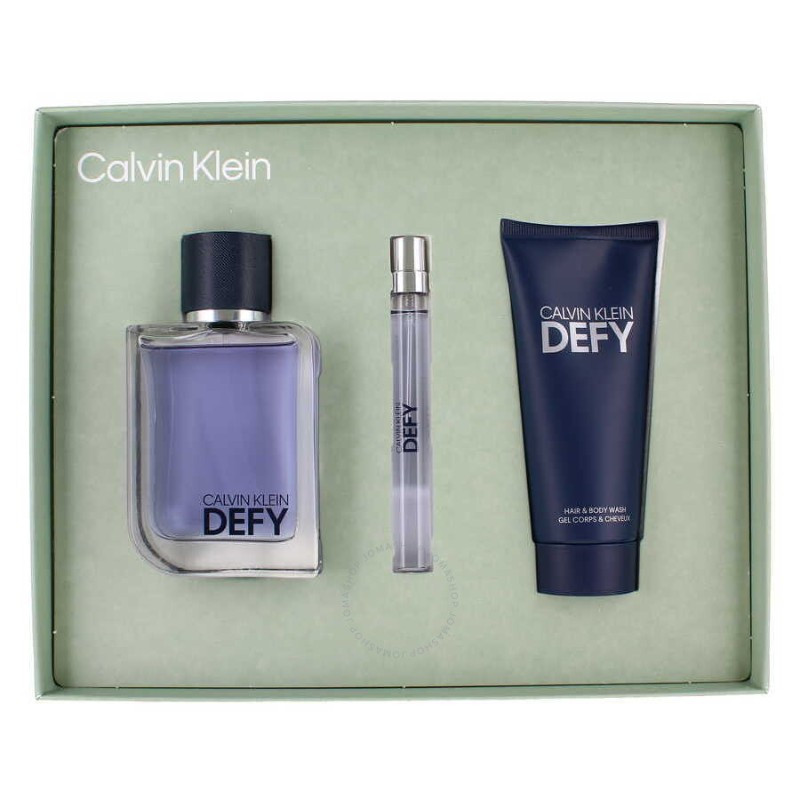  CALVIN K 4824 DEFY EDT (100ML+SG+10ML)ESTUCHE KIT