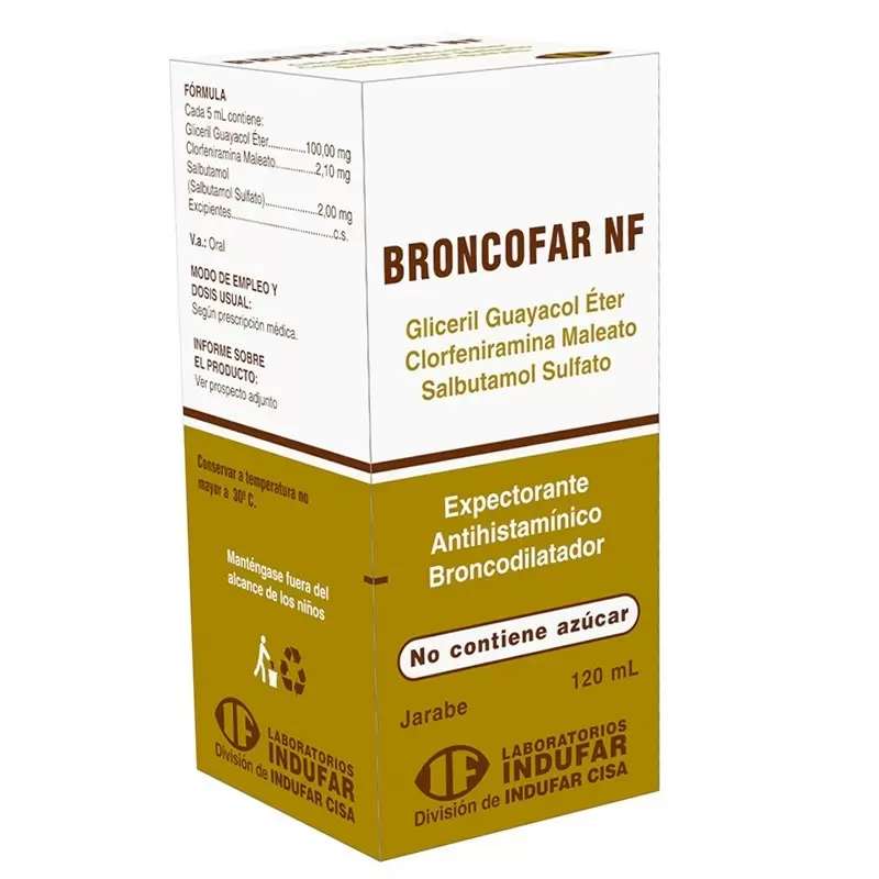 Comprar BRONCOFAR NF JARABE FCO X 120 ML Con Descuento de 20% en Farmacia y Perfumería Catedral