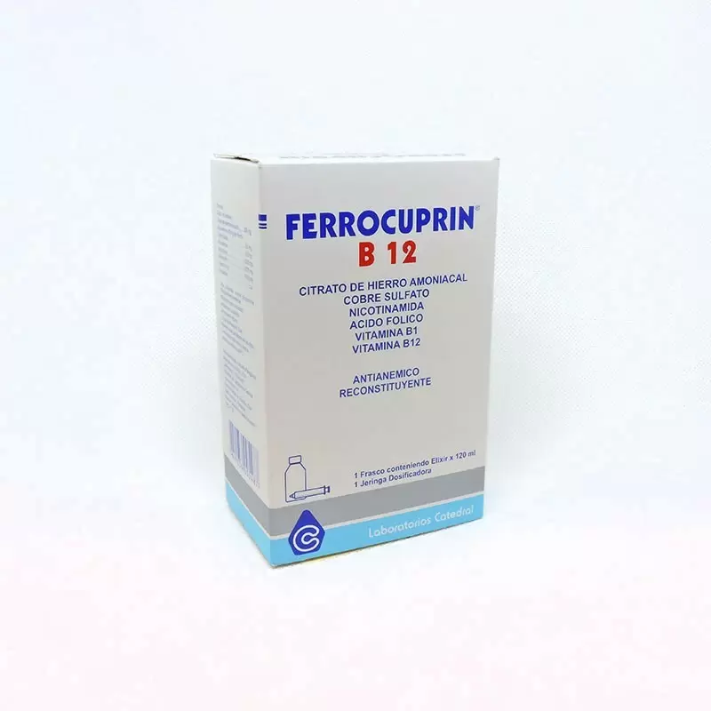 Comprar FERROCUPRIN B12 FCO X 120 ML Con Descuento de 30% en Farmacia y Perfumería Catedral