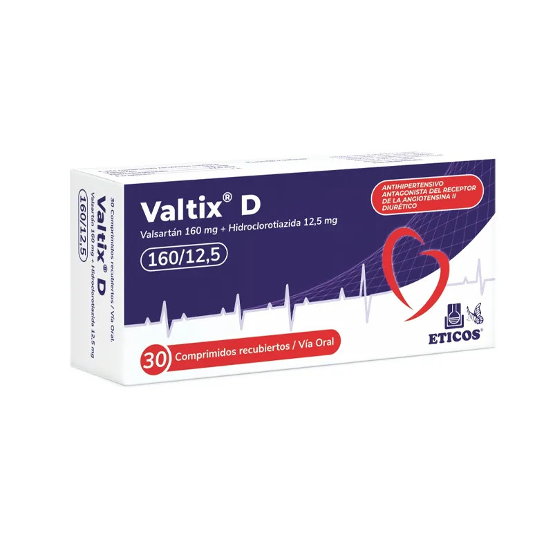  VALTIX D 160/12,5 CAJA X 30 COMPRIMIDOS RECUBIERTOS