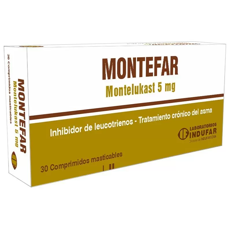 Comprar MONTEFAR 5 MG CAJA X 30 COMP REC Con Descuento de 20% en Farmacia y Perfumería Catedral