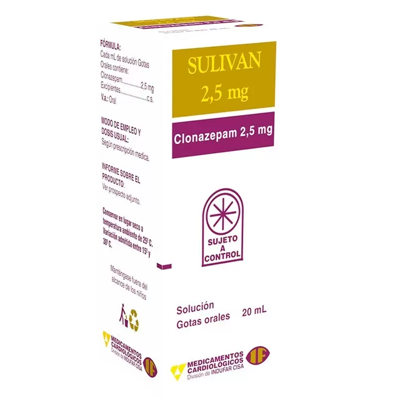  SULIVAN GOTAS 2,5 MG FCO X 20 ML