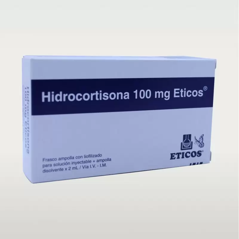  HIDROCORTISONA 100 MG CAJA X 1 AMP+SOLV