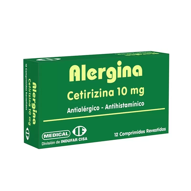 ALERGINA CETIRIZINA 10 MG. CAJA X 12 COMP