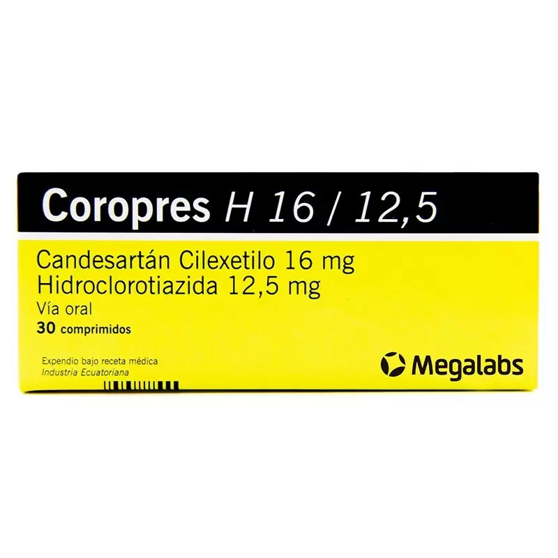 Comprar COROPRES H 16 /12,5 CAJA X 30 COMP Con Descuento de 20% en Farmacia y Perfumería Catedral