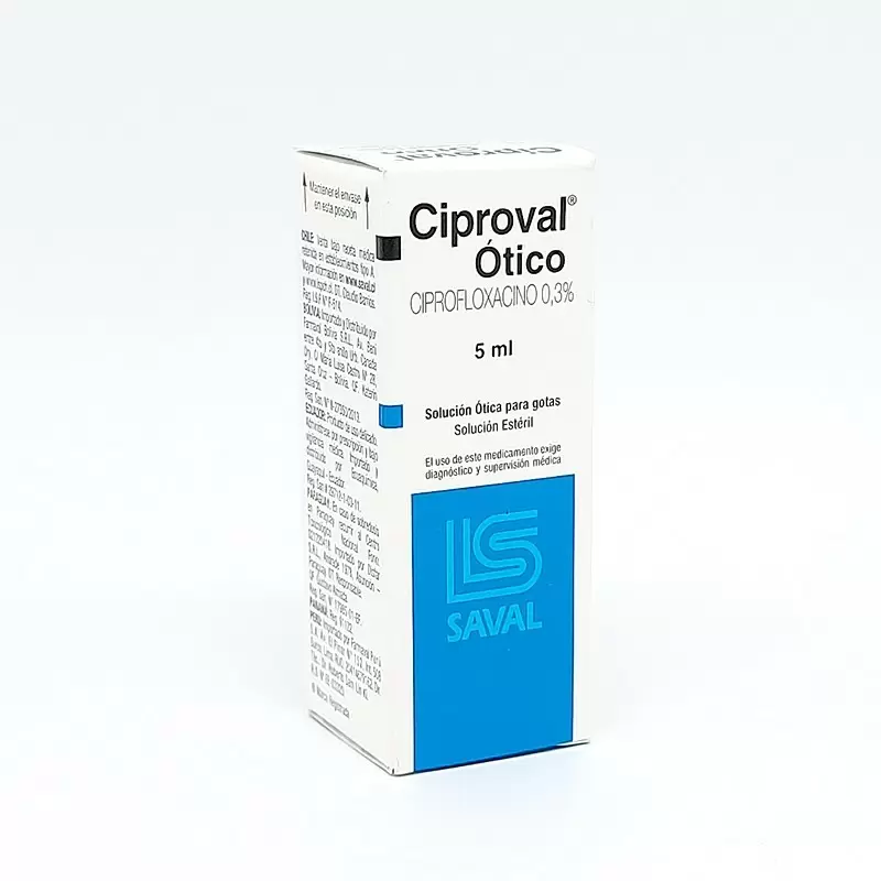  CIPROVAL OTICO GOTAS FCO X 5 ML