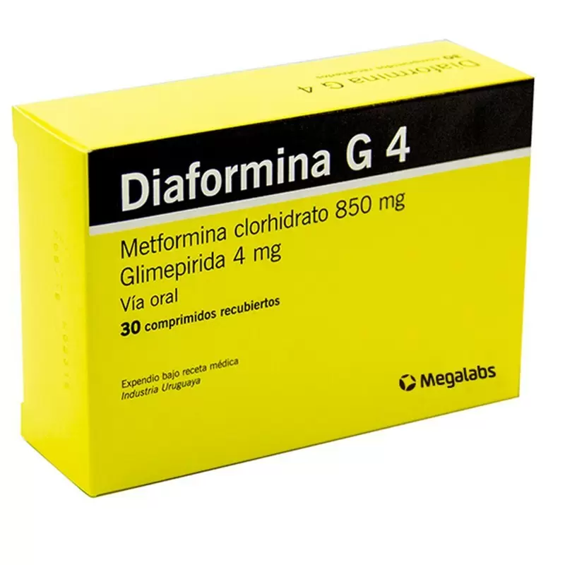 Comprar DIAFORMINA G4 CAJA X 30 COMP REC Con Descuento de 20% en Farmacia y Perfumería Catedral