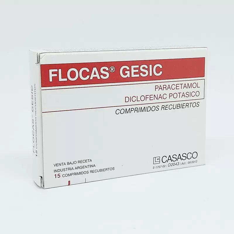 Comprar FLOCAS GESIC CAJA X 15 COMP Con Descuento de 20% en Farmacia y Perfumería Catedral