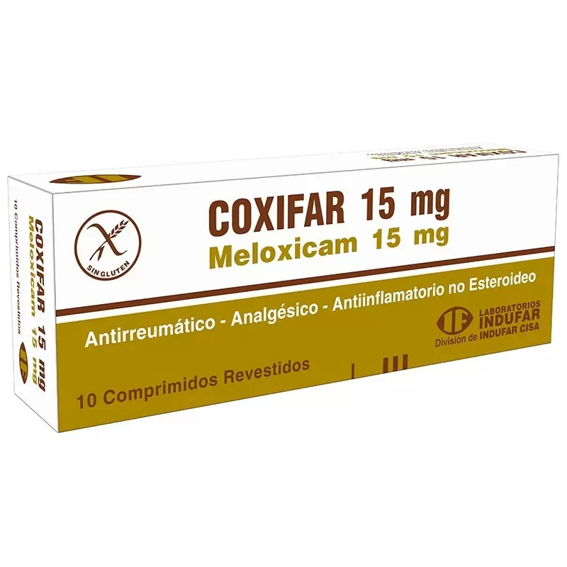 Comprar COXIFAR 15 MG CAJA X 10 COMP REC Con Descuento de 20% en Farmacia y Perfumería Catedral