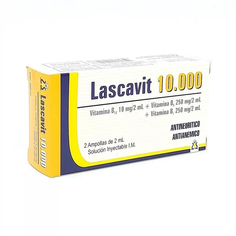 Comprar LASCAVIT 10000 CAJA X 2 AMP Con Descuento de 20% en Farmacia y Perfumería Catedral