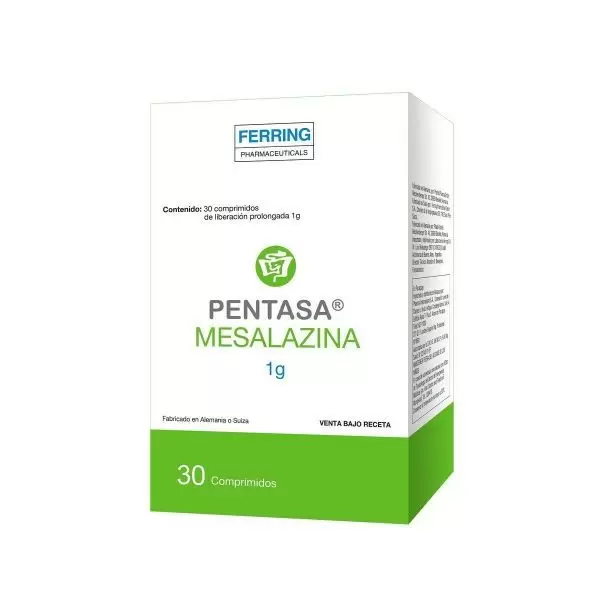 Comprar PENTASA 1 GR CAJA X 30 COMP Con Descuento de 20% en Farmacia y Perfumería Catedral