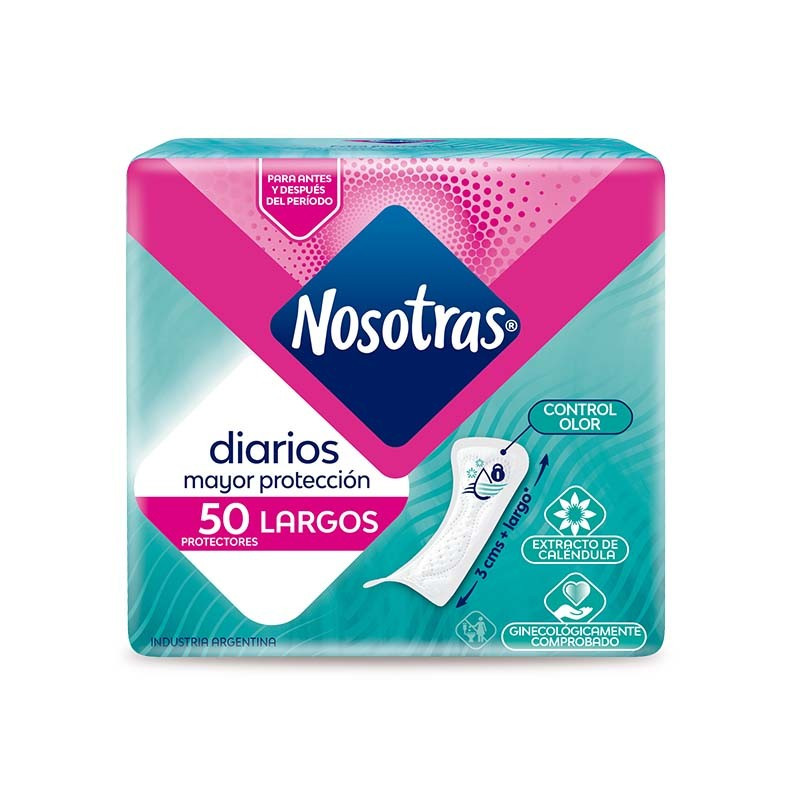  NOSOTRAS PROTECTORES LARGOS C/ ALOE Paq x 50 Unid