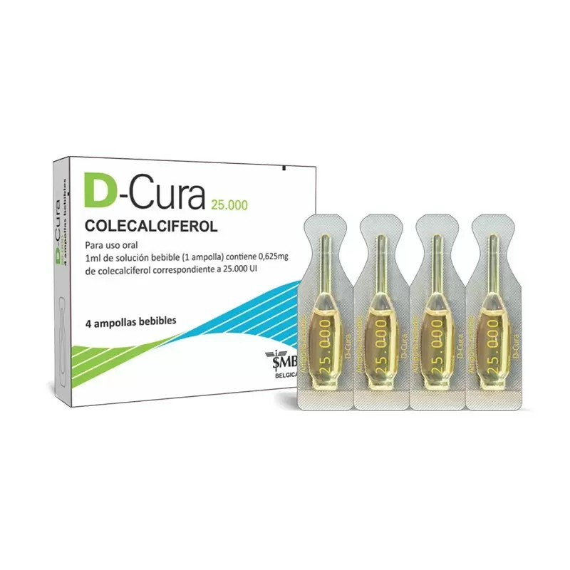 Comprar D-CURA 25.000 U.I X 1ML CAJA X 4 AMP Con Descuento de 20% en Farmacia y Perfumería Catedral