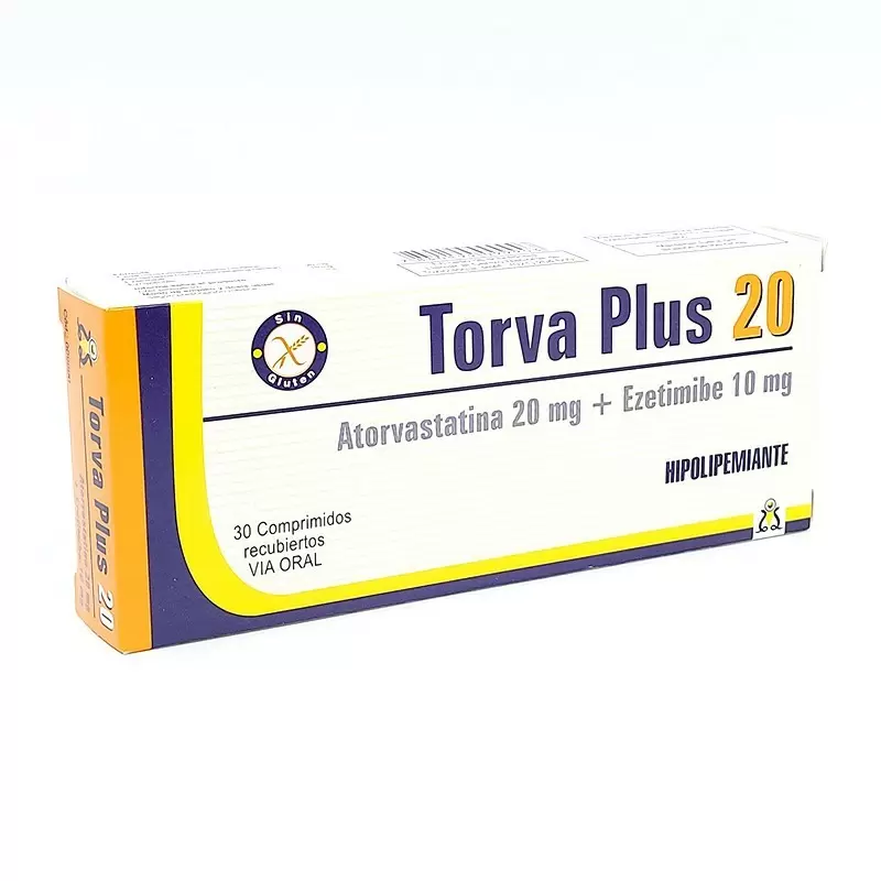 Comprar TORVA PLUS 20 MG. CAJA X 30 COMP REC Con Descuento de 20% en Farmacia y Perfumería Catedral