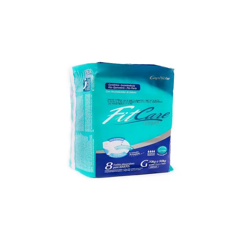  CONFORT REGULAR PAÑAL ADULTO GRANDE PAQ X 8 UNID FIT CARE