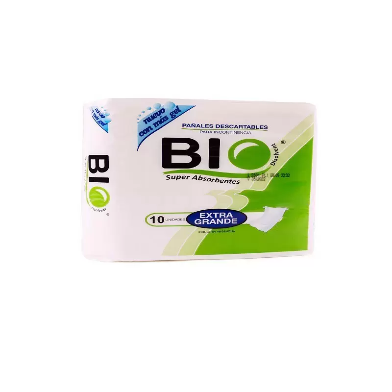 PAÑAL BIO DISOLVENT P/ADULTO EXTRA GD PAQ X 10 UNID