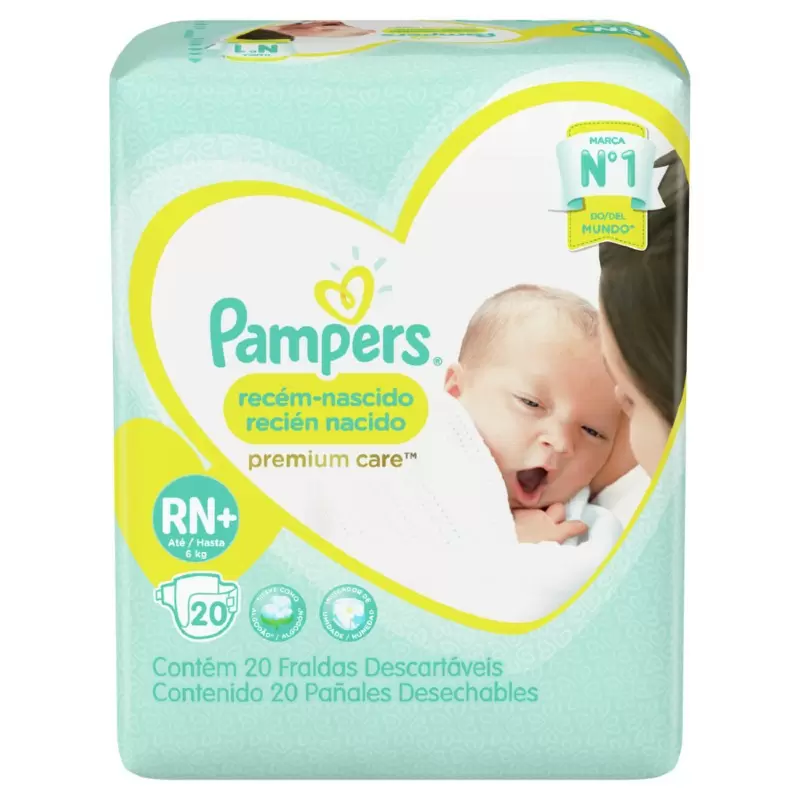 PAMPERS 2527 PREMIUM CARE RN+ Paq x 20 Unid