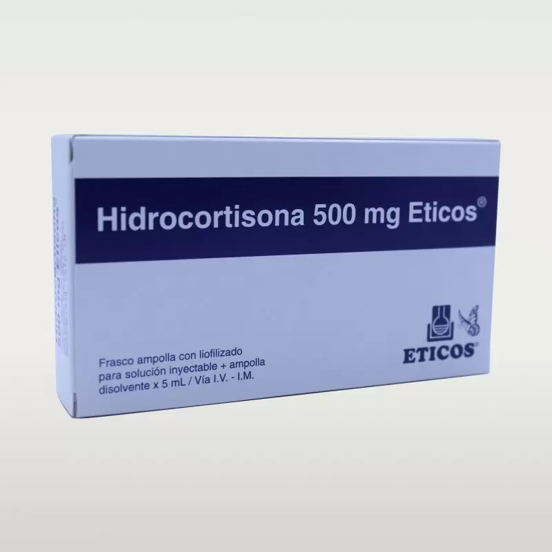 HIDROCORTISONA 500 MG CAJA X 1 AMP+SOLV