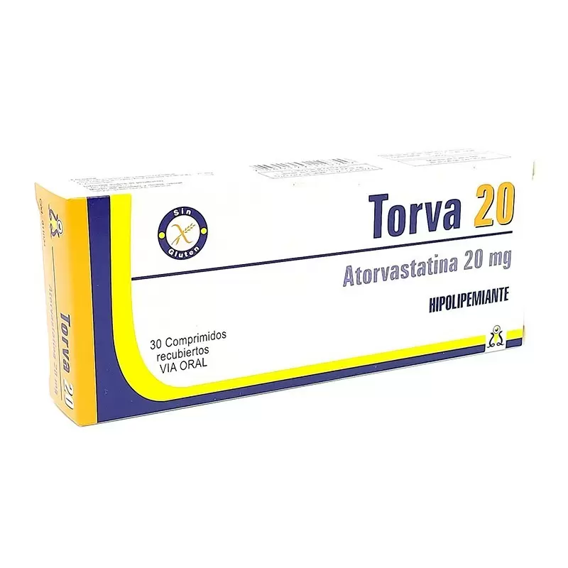 Comprar TORVA 20 MG. CAJA X 30 COMP Con Descuento de 20% en Farmacia y Perfumería Catedral
