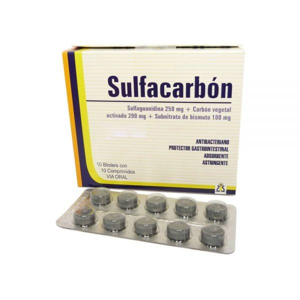  SULFACARBON CAJA X 10 COMPRIMIDOS