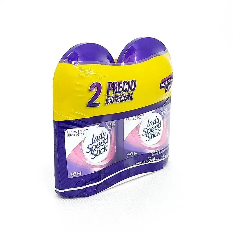  LADY SPEED  ROLLON POWDER FRESHAMPOOPACK X2 UNID