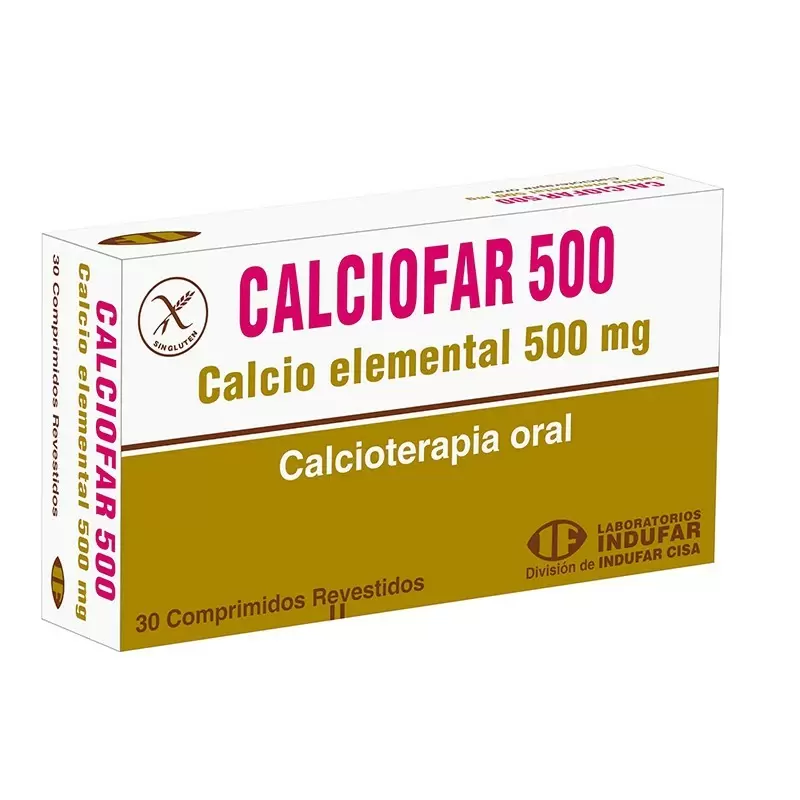Comprar CALCIOFAR 500 MILIGRAMOS CAJA X 30 COMP Con Descuento de 20% en Farmacia y Perfumería Catedral