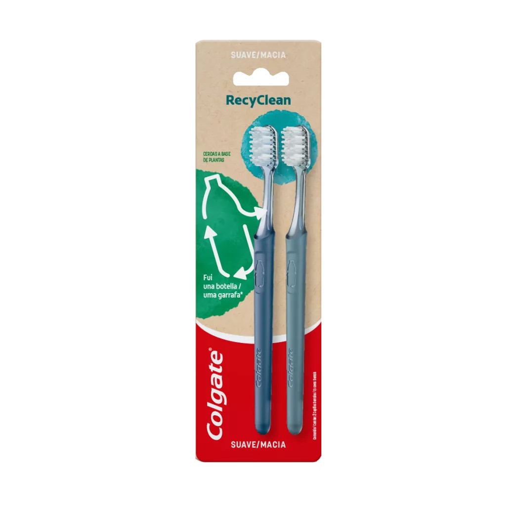  COLGATE CEPILLO TB RECYCLEAN SOFT KIT x 2 Unid