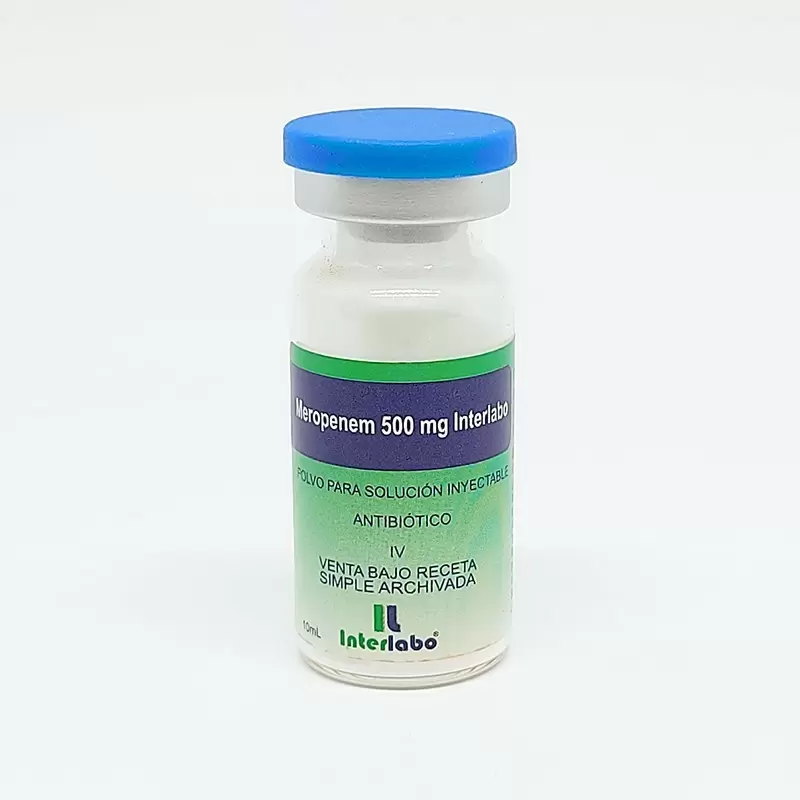 MEROPENEM  500 MG.INTERLABO FCO.AMP. UNID