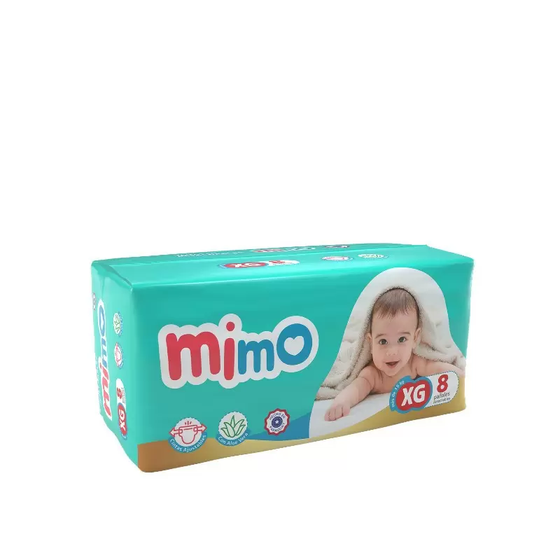 MIMO PAÑAL EXTRA GRANDE MINI PACK Paq x 8 Unid