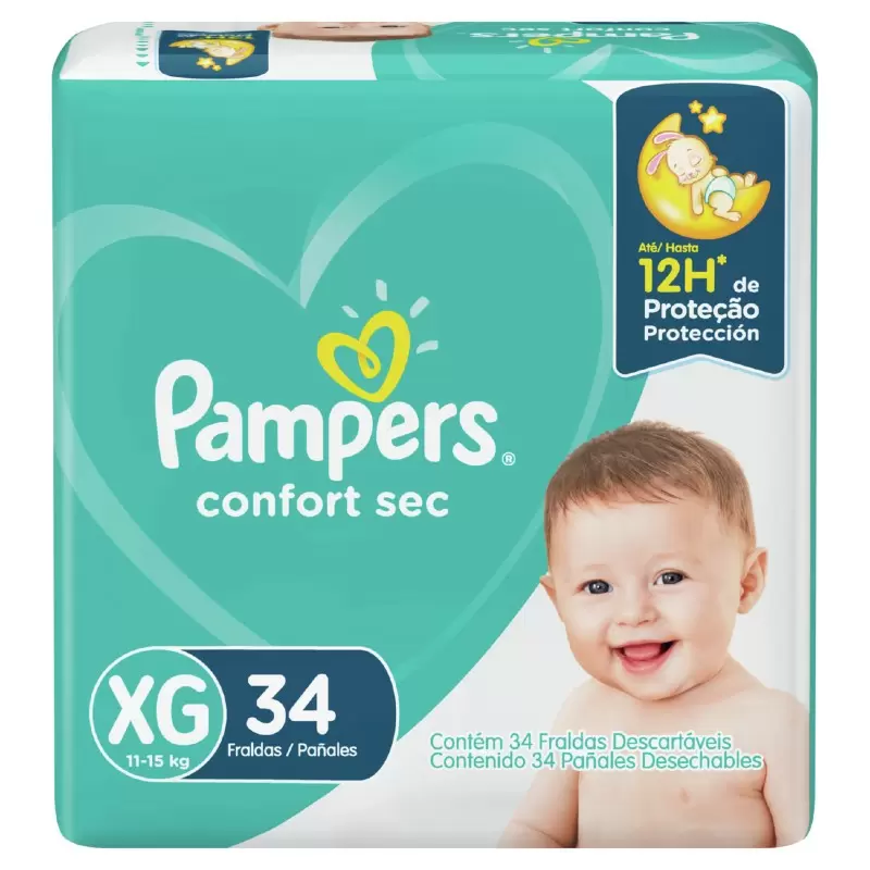 PAÑAL CONFORT SEC XG PAMPERS