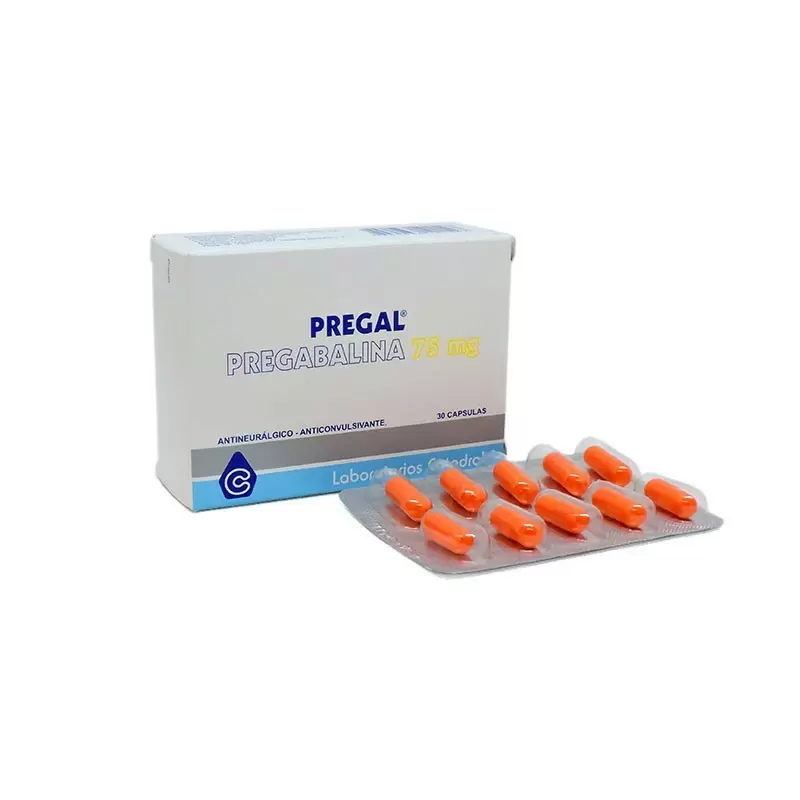  PREGAL 75 MG CAJA X 30 CAPS