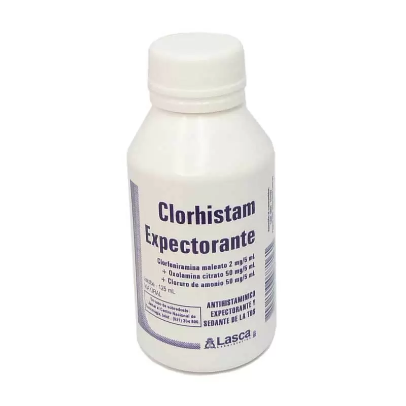 Comprar CLORHISTAM N.F JARABE EXPECT. FCO X 125 ML Con Descuento de 20% en Farmacia y Perfumería Catedral