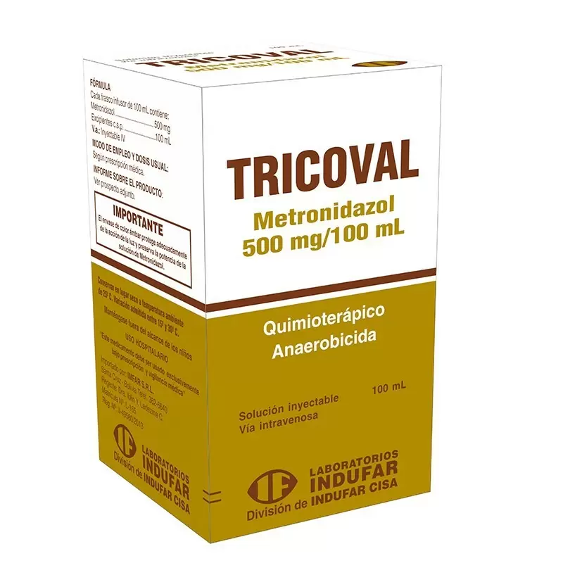 TRICOVAL INTRA VENOSA INYECT. FCO X 100 ML