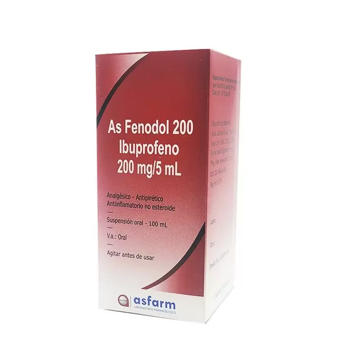 Comprar AS-FENODOL 200 MG SUSPENSION FCO X 100 ML Con Descuento de 20% en Farmacia y Perfumería Catedral
