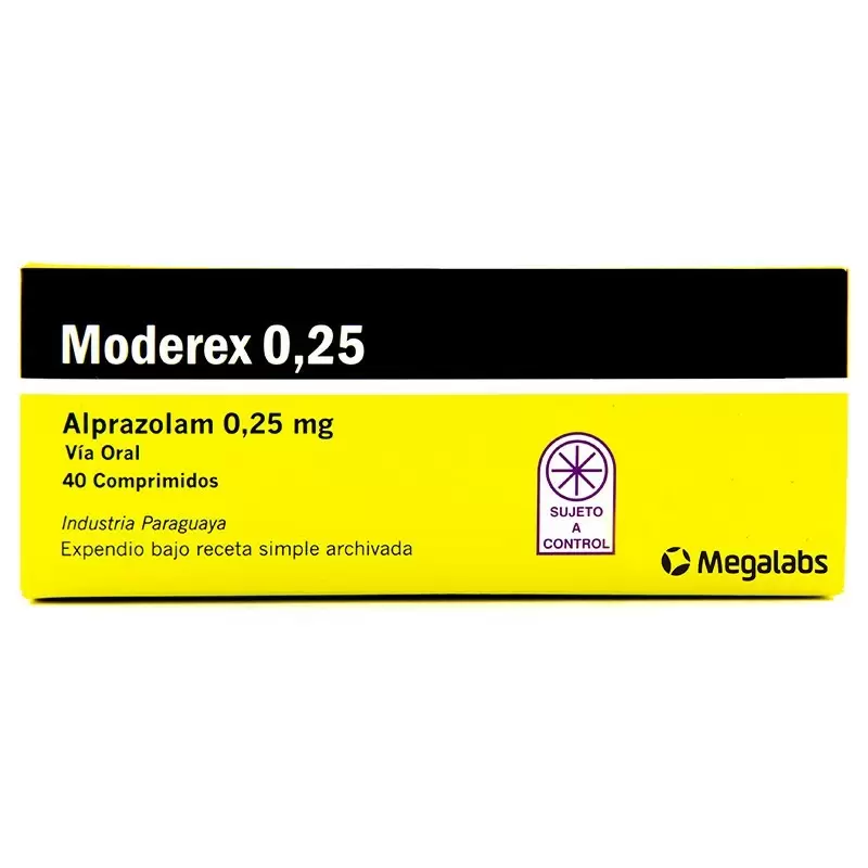 Comprar MODEREX 0,25 MILIGRAMOS CAJA X 40 COMP Con Descuento de 20% en Farmacia y Perfumería Catedral