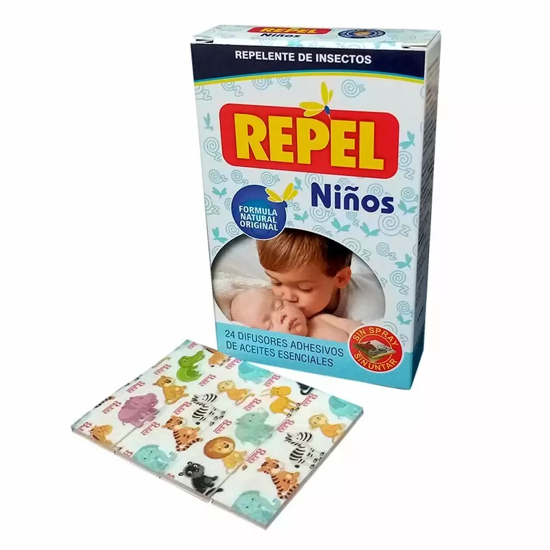  REPEL REPELENTE NIÑOS ADHESIVOS CAJA X 24 UNID