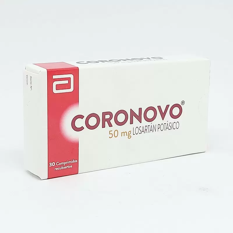 Comprar CORONOVO 50 MG CAJA X 30 COMP REC Con Descuento de 20% en Farmacia y Perfumería Catedral