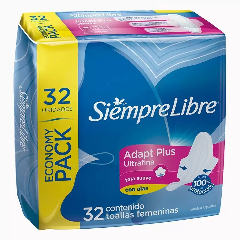  PROTECCION FEMENINA SLINEA C/ ALAS PAQ X 32 UNID