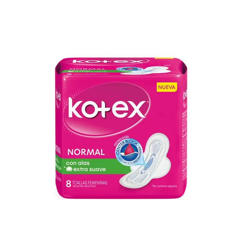  KOTEX 10811 TOALLA FEM NORMA C/A Paq x 8 Unid