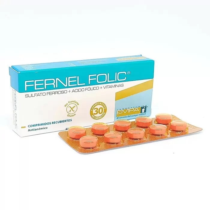 Comprar FERNEL FOLIC FCO X 30 COMP Con Descuento de 20% en Farmacia y Perfumería Catedral
