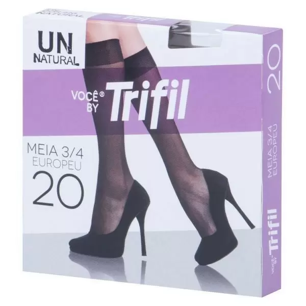  MEDIAS 3/4 TRIFIL LYCRA NATURAL