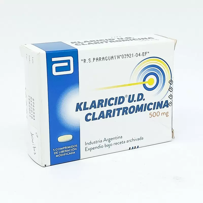 Comprar KLARICID UD 500 MG CAJA X 5 COMP Con Descuento de 20% en Farmacia y Perfumería Catedral