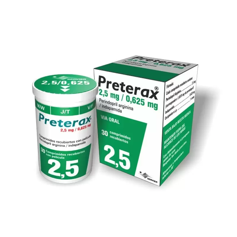 Comprar PRETERAX 2,5 MG CAJA X 30 COMP Con Descuento de 20% en Farmacia y Perfumería Catedral